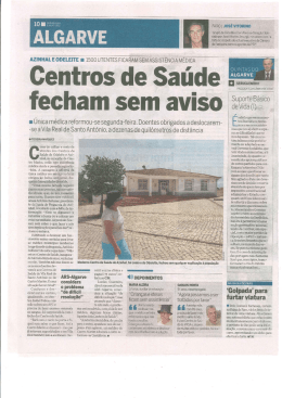 algarve: centros de sa&uacute;de fecham sem aviso