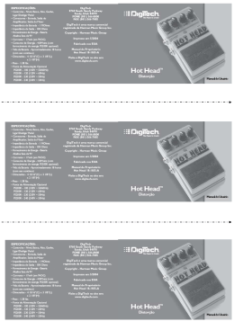 207683 - Rev. 00-09-11 - Manual Digitech HotHead