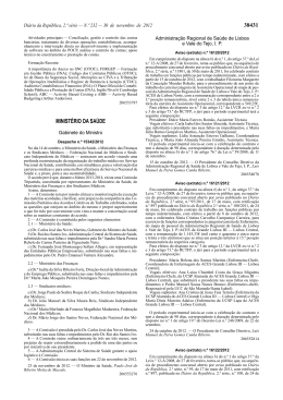 Despacho n&ordm; 15342/2012, que cria a "Comiss&atilde;o Tripartida"