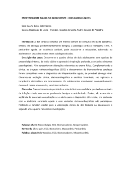 Miopericardite aguda no adolescente – Dois casos clínicos