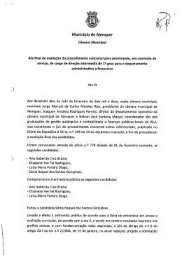 Ata final de avaliação - Câmara Municipal de Alenquer