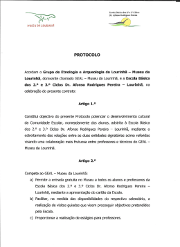 Protocolo - Museu da Lourinh&atilde;