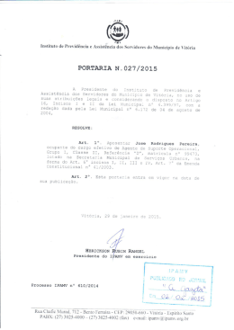 portaria n&ordm; 27/2015