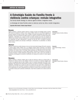 A Estrat&eacute;gia Sa&uacute;de da Fam&iacute;lia frente &agrave; viol&ecirc;ncia contra
