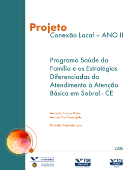 Programa de Sa&uacute;de da Fam&iacute;lia - Sobral - GVpesquisa