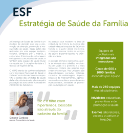Estrat&eacute;gia de Sa&uacute;de da Fam&iacute;lia