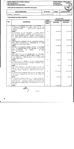 ROBERTO DE OLIVEIRA LIBERATO IMPOSTO DE RENDA