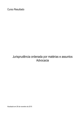 Advocacia - Atualiza&ccedil;&atilde;o de Informativos