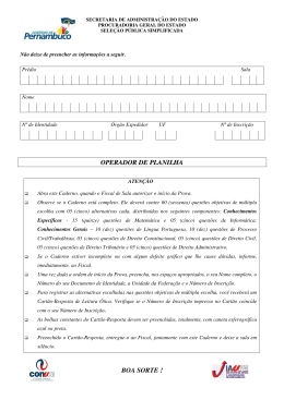 Prova Operador de Planilha