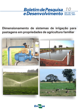 Dimensionamento de sistemas de irrigação - Ainfo