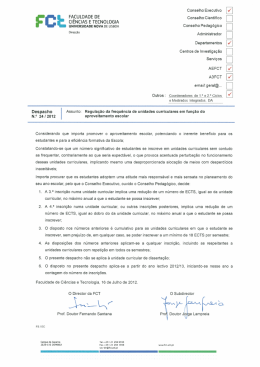 Conselho Executivo FACULDADE DE Conselho Cient&iacute;fico