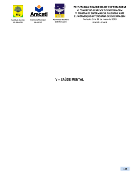 V &ndash; SA&Uacute;DE MENTAL - Associa&ccedil;&atilde;o Brasileira de Enfermagem Se&ccedil;&atilde;o