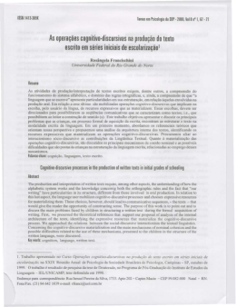 As opera&ccedil;&otilde;es cognitivo-discursivas na produ&ccedil;&atilde;o do texto