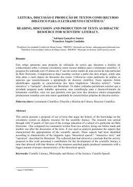 Leitura, discuss&atilde;o e produ&ccedil;&atilde;o de textos como recurso did&aacute;tico para