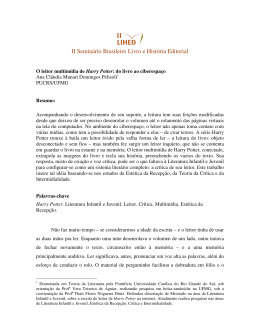 II Semin&aacute;rio Brasileiro Livro e Hist&oacute;ria Editorial