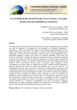 as contribuições do software atlas ti para a análise de relatos de