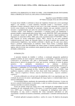 ESCRITA COLABORATIVA NA WEB VIA WIKI - UMA