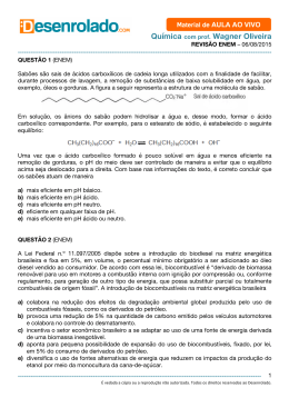 Qu&iacute;mica com prof. Wagner Oliveira