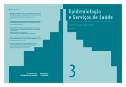Epidemiologia e Serviços de Saúde Volume 15 - Nº 3 - Pró