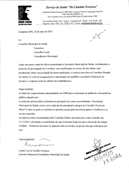 SMS 22-05-2013 - Servi&ccedil;o de Sa&uacute;de Dr. C&acirc;ndido Ferreira