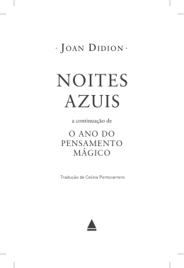 Noites azuis, de Joan Didion