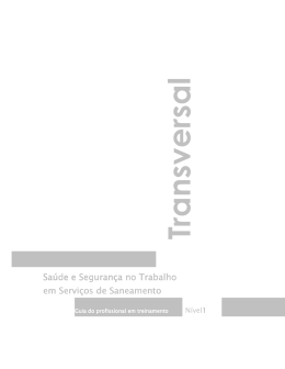 Sa&uacute;de e seguran&ccedil;a no trabalho em servi&ccedil;os de saneamento