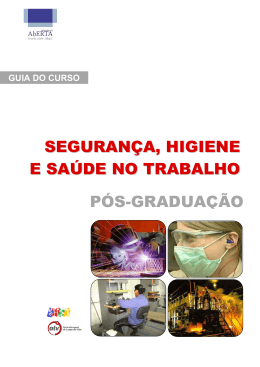 segurança, higiene e saúde no trabalho pós