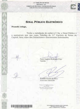 SINAL P&Uacute;BLICO ELETR&Ocirc;NICO - 11&ordm; Cart&oacute;rio da Capital