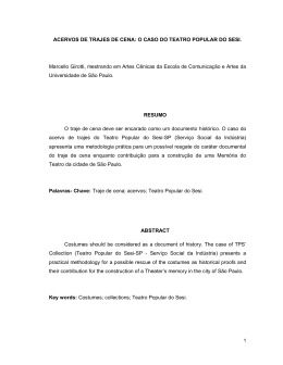 ACERVOS DE TRAJES DE CENA: O CASO DO TEATRO POPULAR