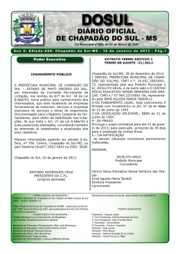 16/01/2013 baixar arquivo - Prefeitura Municipal de Chapadão do Sul