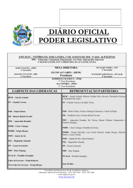 DI&Aacute;RIO OFICIAL PODER LEGISLATIVO