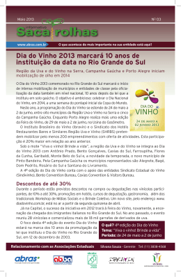 Informativo Saca Rolhas: edi&ccedil;&atilde;o n&ordm; 03