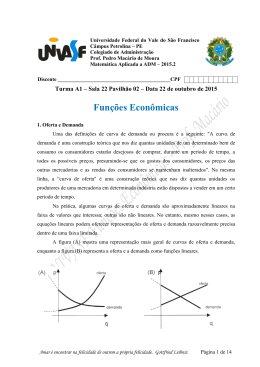 Fun&ccedil;&otilde;es Econ&ocirc;micas