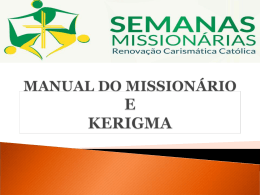manual missionário e kerigma - Renovação Carismática