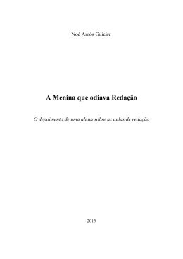 A Menina que odiava Reda&ccedil;&atilde;o