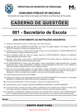 001 - Secretário de Escola