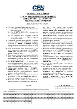 ceb - distribui&ccedil;&atilde;o s/a cargo: redator / revisor de texto edital
