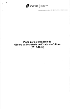 Plano para a Igualdade da Secretaria de Estado da Cultura