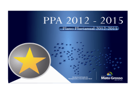 PPA 2012 - 2015 Plano Plurianual - seplan