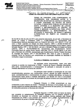 Estado de Santa Catarina ` Secretaria de Estado da Justiça e