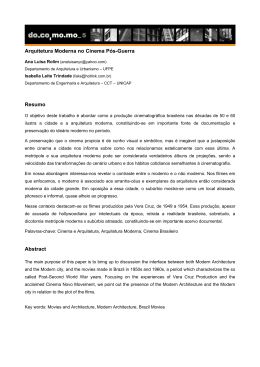 Arquitetura Moderna no Cinema P&oacute;s-Guerra