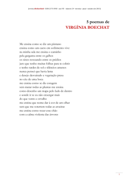 5 poemas de VIRG&Iacute;NIA BOECHAT
