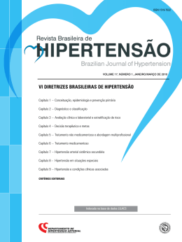 VI DIRETRIZES BRASILEIRAS DE HIPERTENSãO