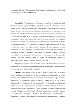Implementa&ccedil;&atilde;o da informatiza&ccedil;&atilde;o do processo de enfermagem em