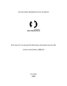 ALESSANDRA RODRIGUES DE ALMEIDA ESTUDO DE VALIDADE