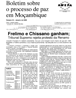 Janeiro de 2000 - Eleicces de 3 a 5 de Dezembro de 1999