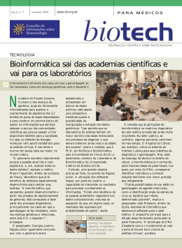 Bioinformática sai das academias científicas e vai para os laboratórios