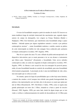 1 Introdu&ccedil;&atilde;o O recuo da fecundidade europeia a partir de meados