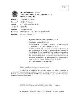 MINIST&Eacute;RIO DA FAZENDA TERCEIRO CONSELHO DE