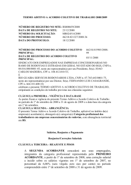 Acordo Coletivo 2008/2009
